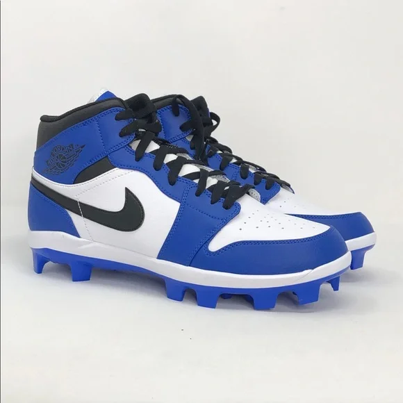 Air Jordan 1 Retro MCS Baseball Cleats Game Royal Black AV5353-411 - Size 11 - Picture 11 of 14